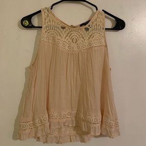 small pink forever 21 lace tank